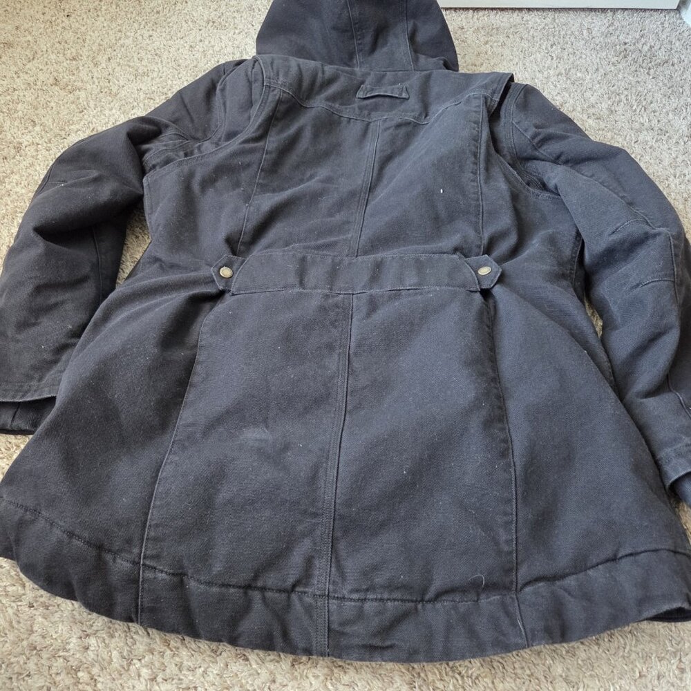 Duluth Trading Superior Fire Hose Insulated Parka Winter Coat Women’s XL Black - Picture 8 of 8
